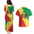 Republic of The Congo Personalized Couples Matching Puletasi and Hawaiian Shirt Simple Flag Style - Wonder Print Shop