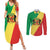 Republic of The Congo Personalized Couples Matching Summer Maxi Dress and Long Sleeve Button Shirt Simple Flag Style - Wonder Print Shop