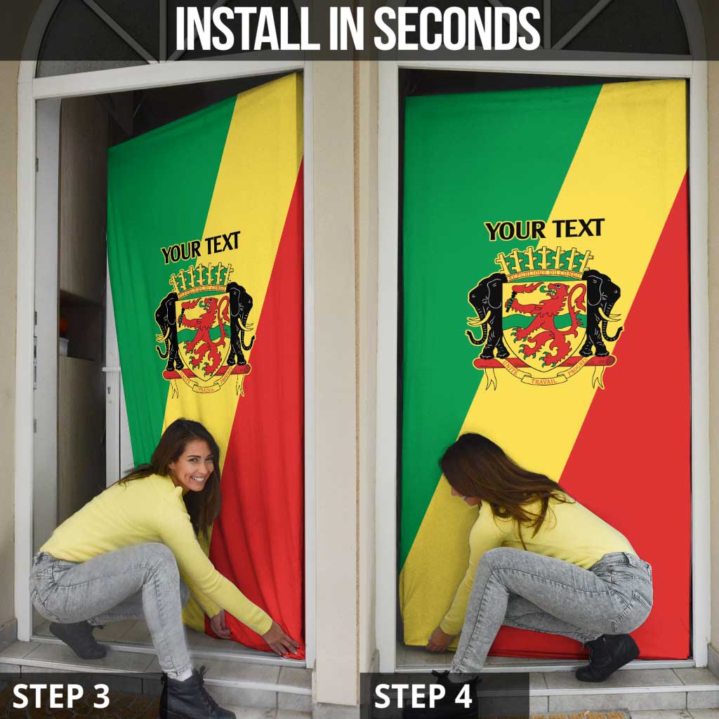 Republic of The Congo Personalized Door Cover Simple Flag Style