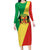 Republic of The Congo Personalized Family Matching Long Sleeve Bodycon Dress and Hawaiian Shirt Simple Flag Style - Wonder Print Shop