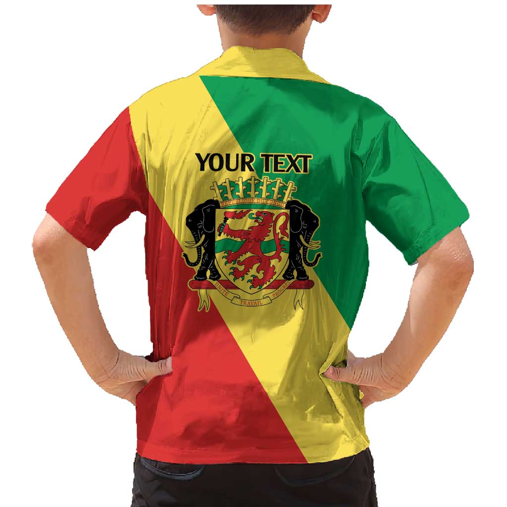 Republic of The Congo Personalized Family Matching Mermaid Dress and Hawaiian Shirt Simple Flag Style - Wonder Print Shop