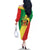 Republic of The Congo Personalized Family Matching Off The Shoulder Long Sleeve Dress and Hawaiian Shirt Simple Flag Style - Wonder Print Shop