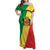 Republic of The Congo Personalized Family Matching Off Shoulder Maxi Dress and Hawaiian Shirt Simple Flag Style - Wonder Print Shop