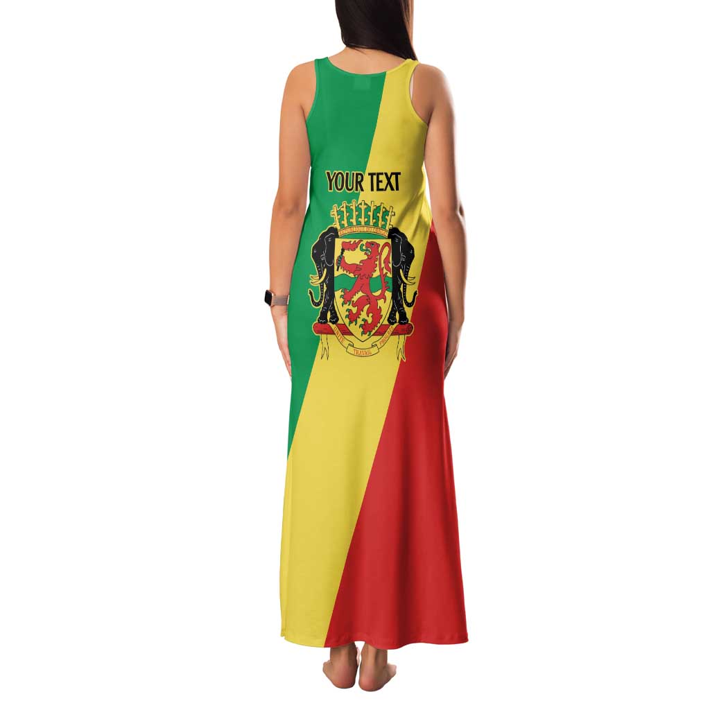 Republic of The Congo Personalized Family Matching Tank Maxi Dress and Hawaiian Shirt Simple Flag Style - Wonder Print Shop