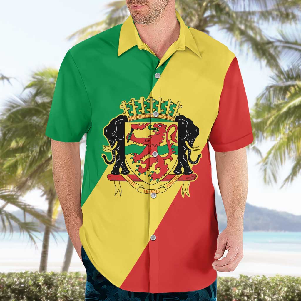 Republic of The Congo Personalized Hawaiian Shirt Simple Flag Style - Wonder Print Shop