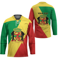 Republic of The Congo Personalized Hockey Jersey Simple Flag Style