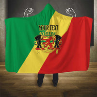 Republic of The Congo Personalized Hooded Blanket Simple Flag Style - Wonder Print Shop