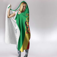 Republic of The Congo Personalized Hooded Blanket Simple Flag Style - Wonder Print Shop