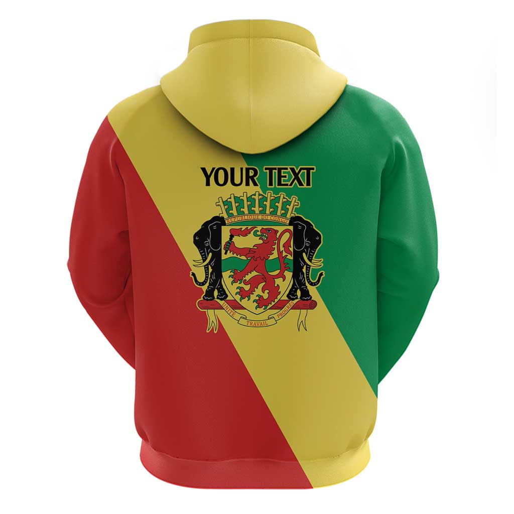 Republic of The Congo Personalized Hoodie Simple Flag Style - Wonder Print Shop