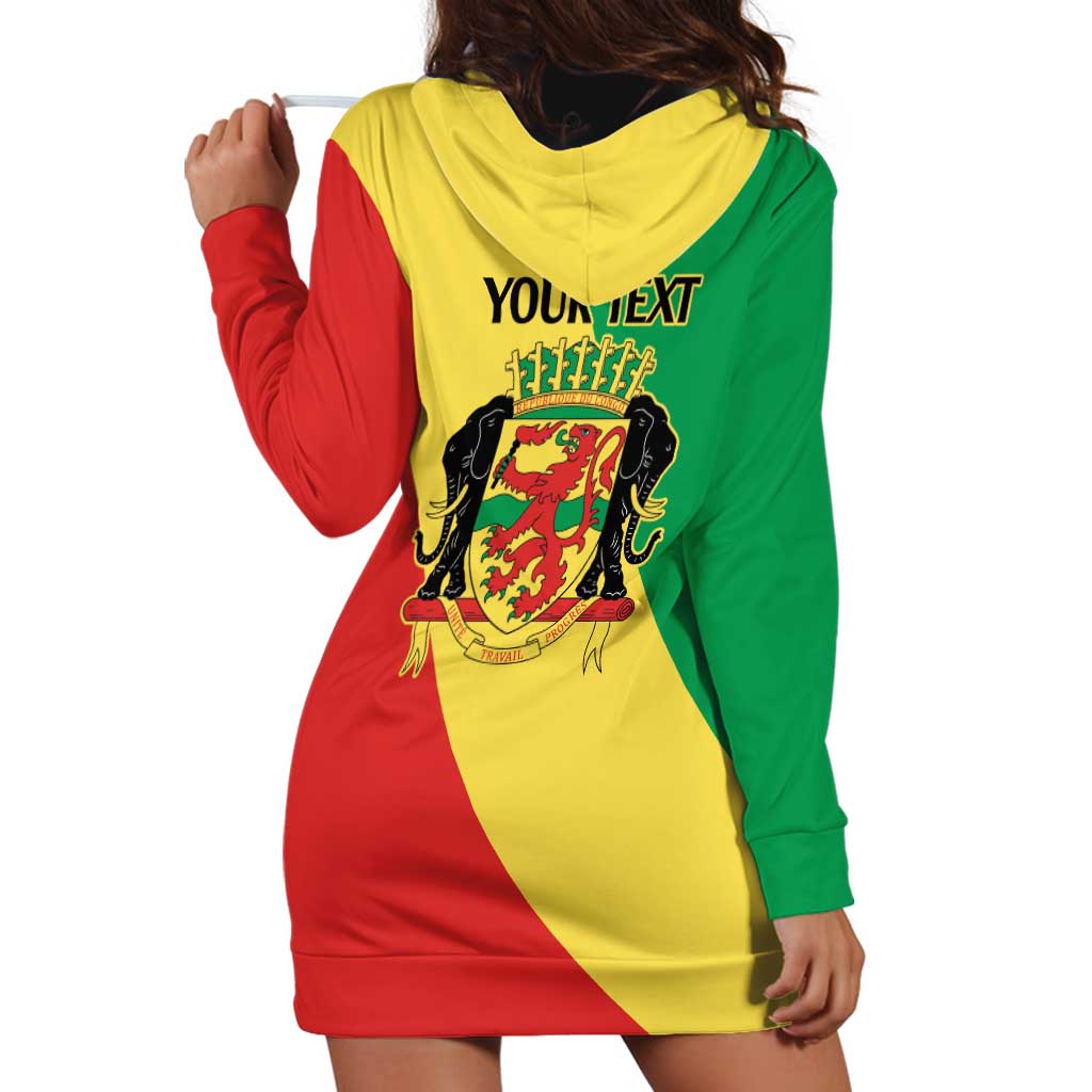 Republic of The Congo Personalized Hoodie Dress Simple Flag Style - Wonder Print Shop