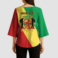 Republic of The Congo Personalized Kimono Sleeve Blouse Simple Flag Style