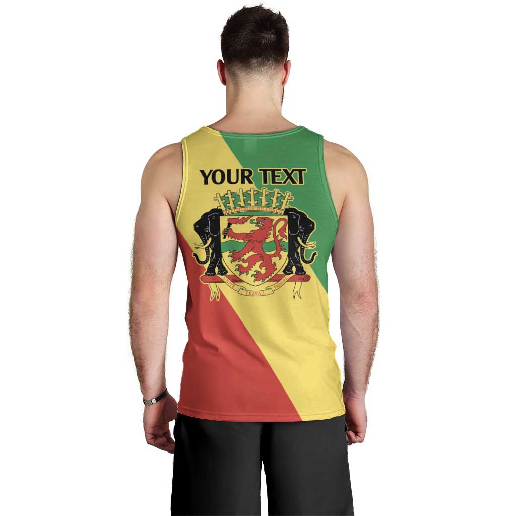 Republic of The Congo Personalized Men Tank Top Simple Flag Style - Wonder Print Shop