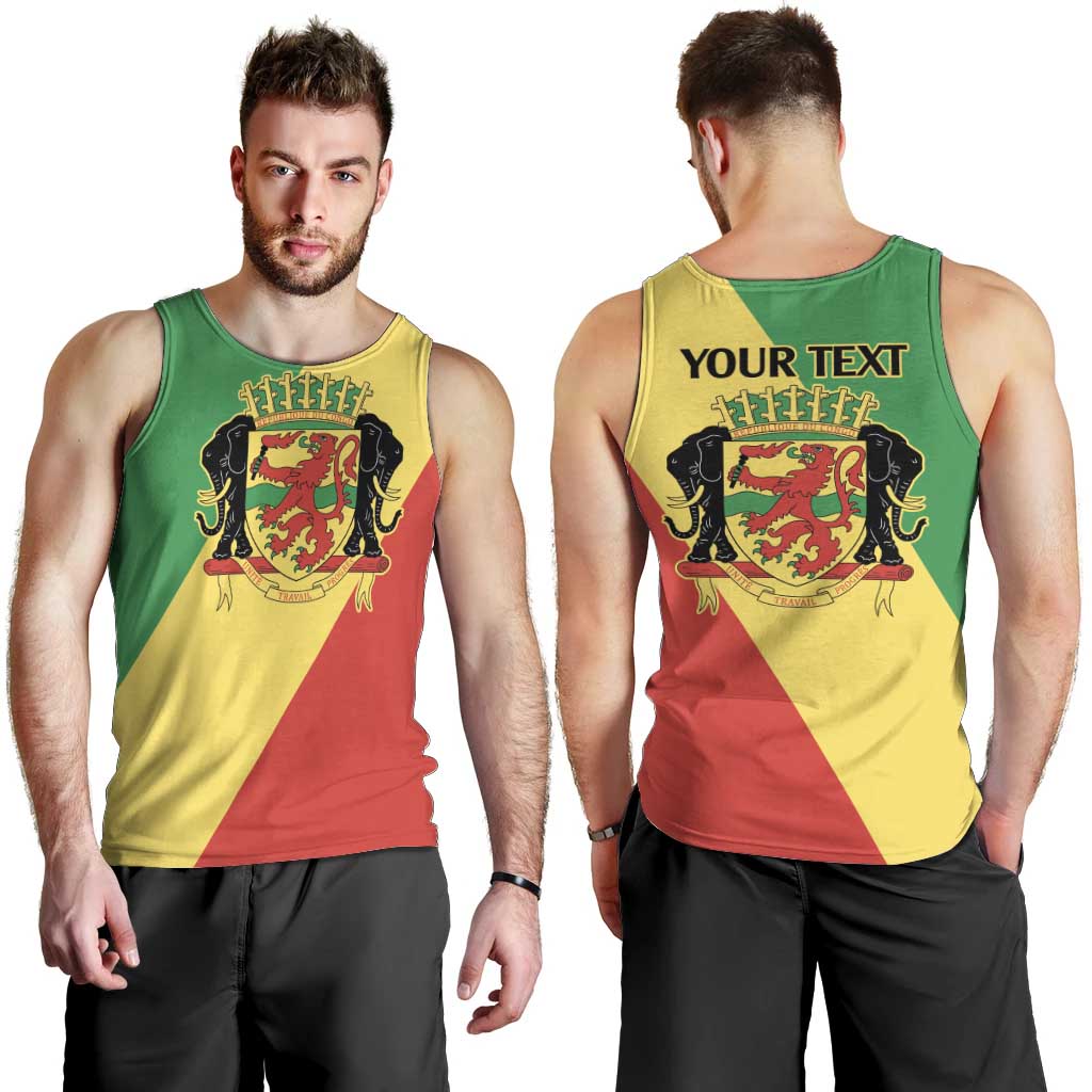 Republic of The Congo Personalized Men Tank Top Simple Flag Style - Wonder Print Shop