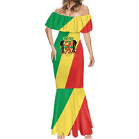 Republic of The Congo Personalized Mermaid Dress Simple Flag Style - Wonder Print Shop