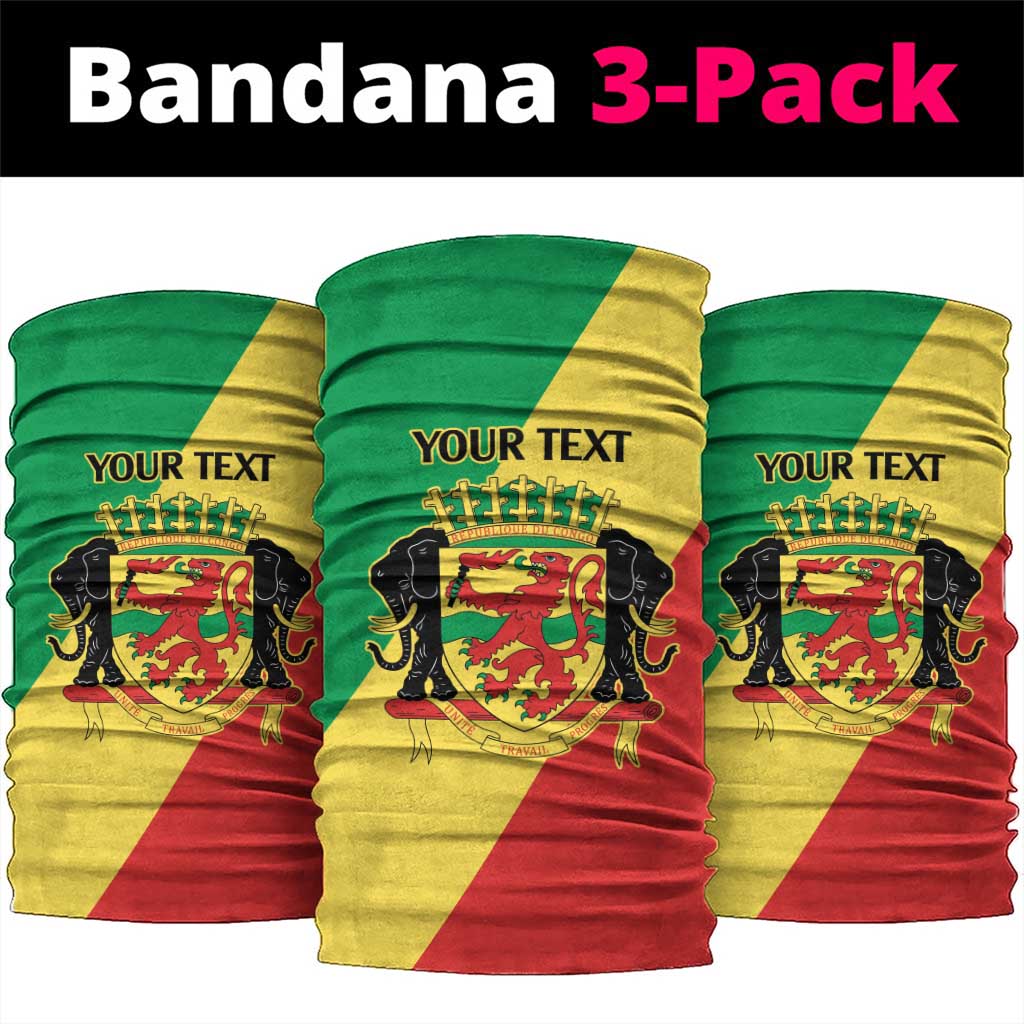 Republic of The Congo Personalized Neck Gaiter Simple Flag Style