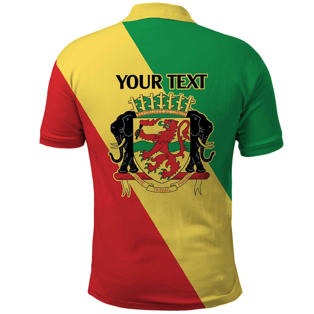 Republic of The Congo Personalized Polo Shirt Simple Flag Style - Wonder Print Shop