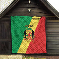 Republic of The Congo Personalized Quilt Simple Flag Style - Wonder Print Shop