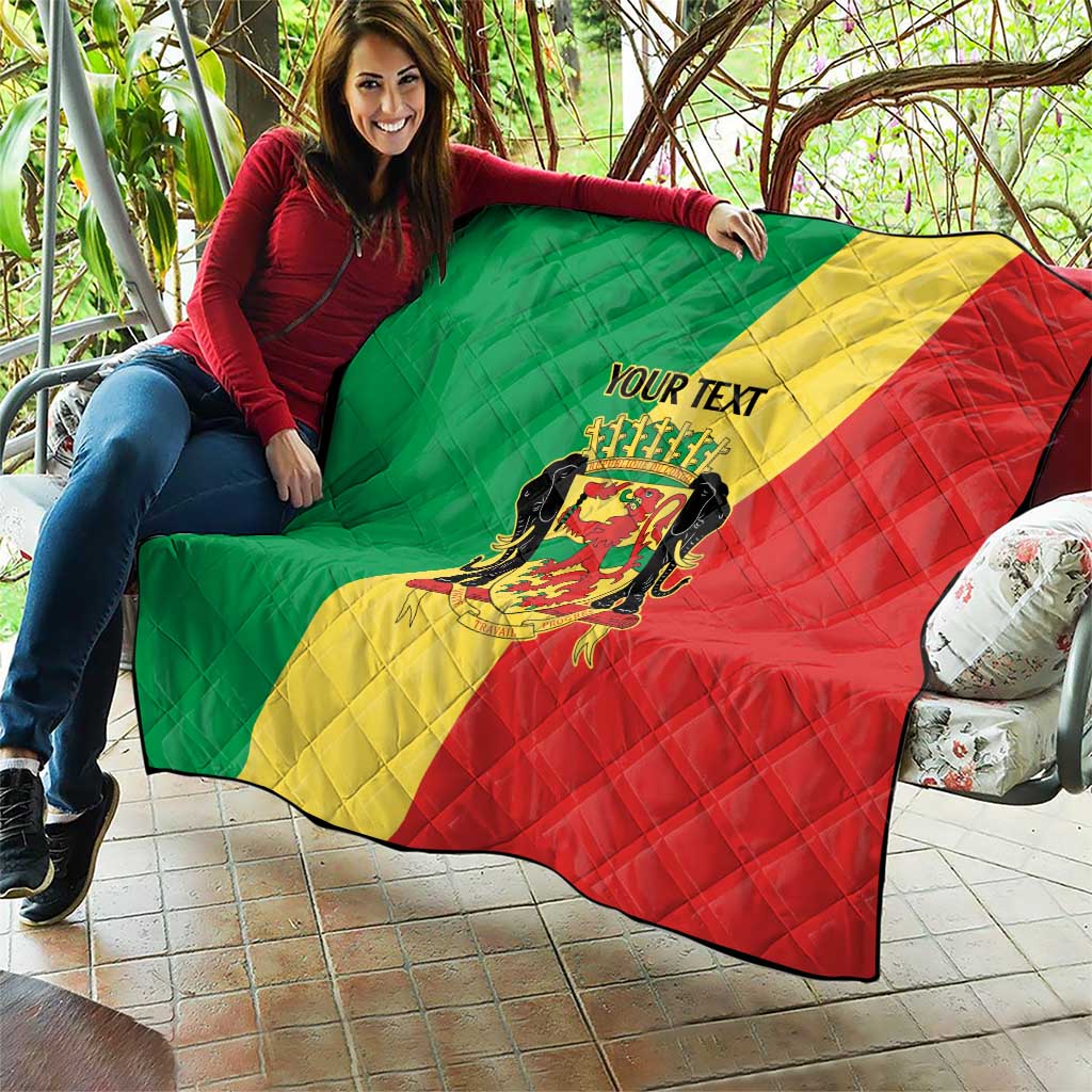 Republic of The Congo Personalized Quilt Simple Flag Style - Wonder Print Shop