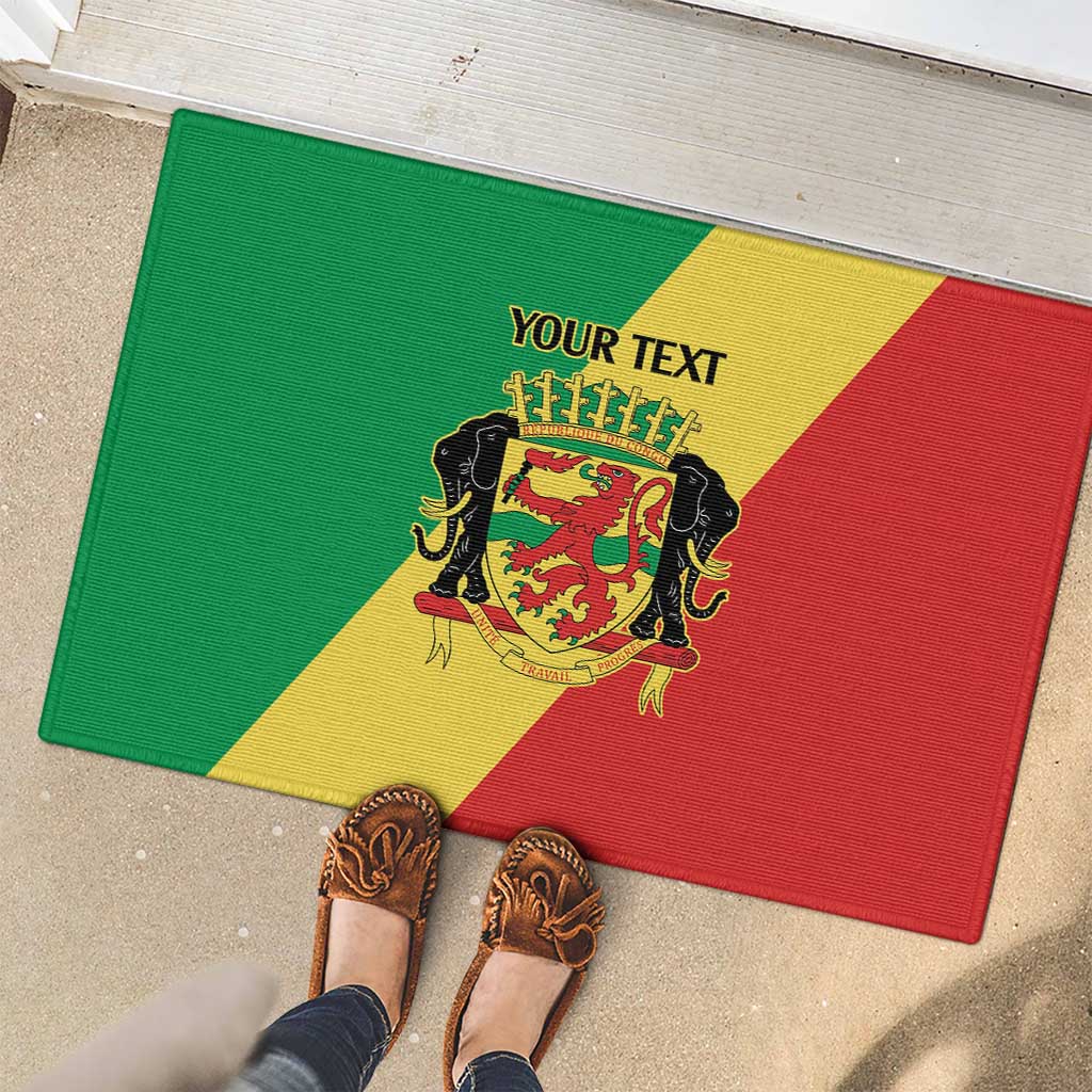 Republic of The Congo Personalized Rubber Doormat Simple Flag Style - Wonder Print Shop
