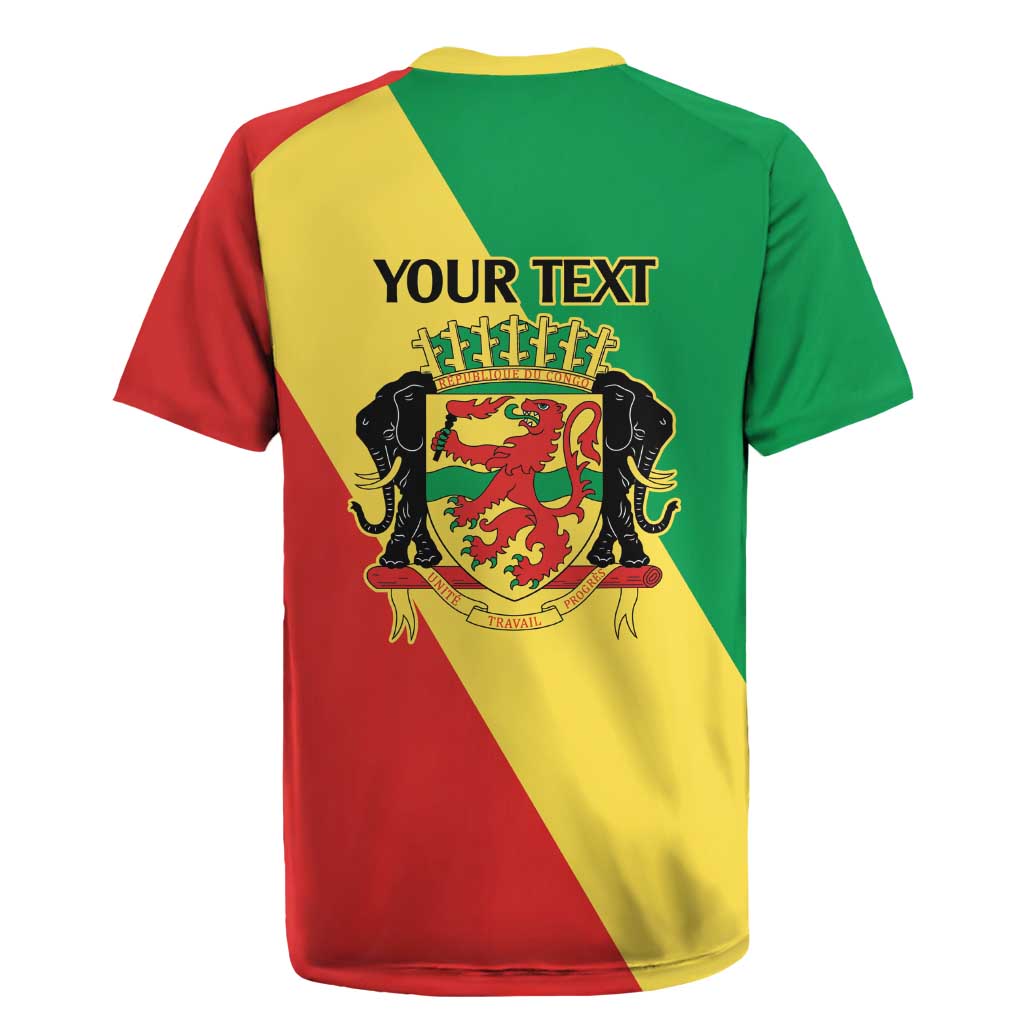 Republic of The Congo Personalized Rugby Jersey Simple Flag Style - Wonder Print Shop