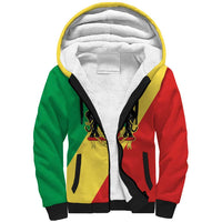 Republic of The Congo Personalized Sherpa Hoodie Simple Flag Style - Wonder Print Shop