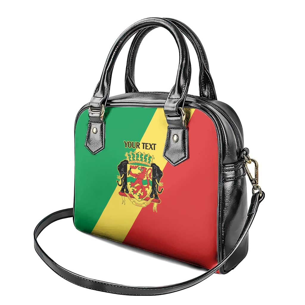 Republic of The Congo Personalized Shoulder Handbag Simple Flag Style - Wonder Print Shop
