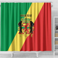 Republic of The Congo Personalized Shower Curtain Simple Flag Style - Wonder Print Shop