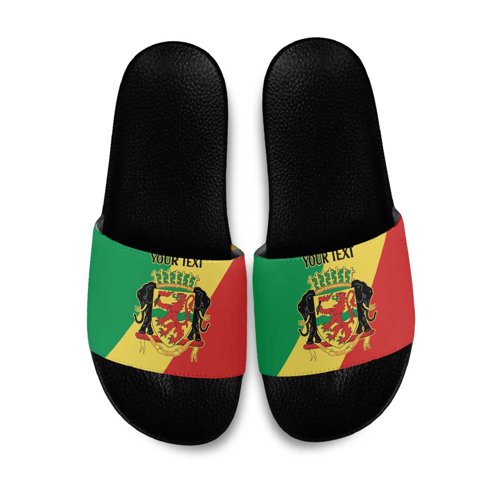 Republic of The Congo Personalized Slide Sandals Simple Flag Style