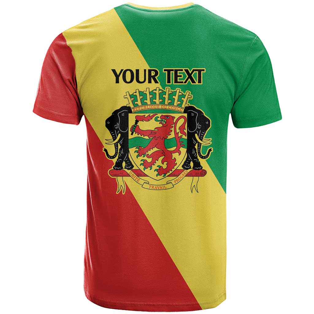 Republic of The Congo Personalized T Shirt Simple Flag Style - Wonder Print Shop