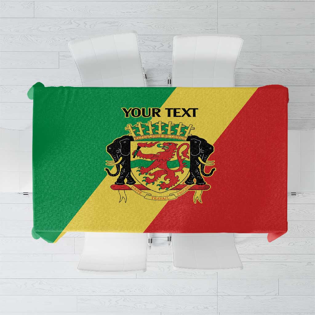 Republic of The Congo Personalized Tablecloth Simple Flag Style - Wonder Print Shop