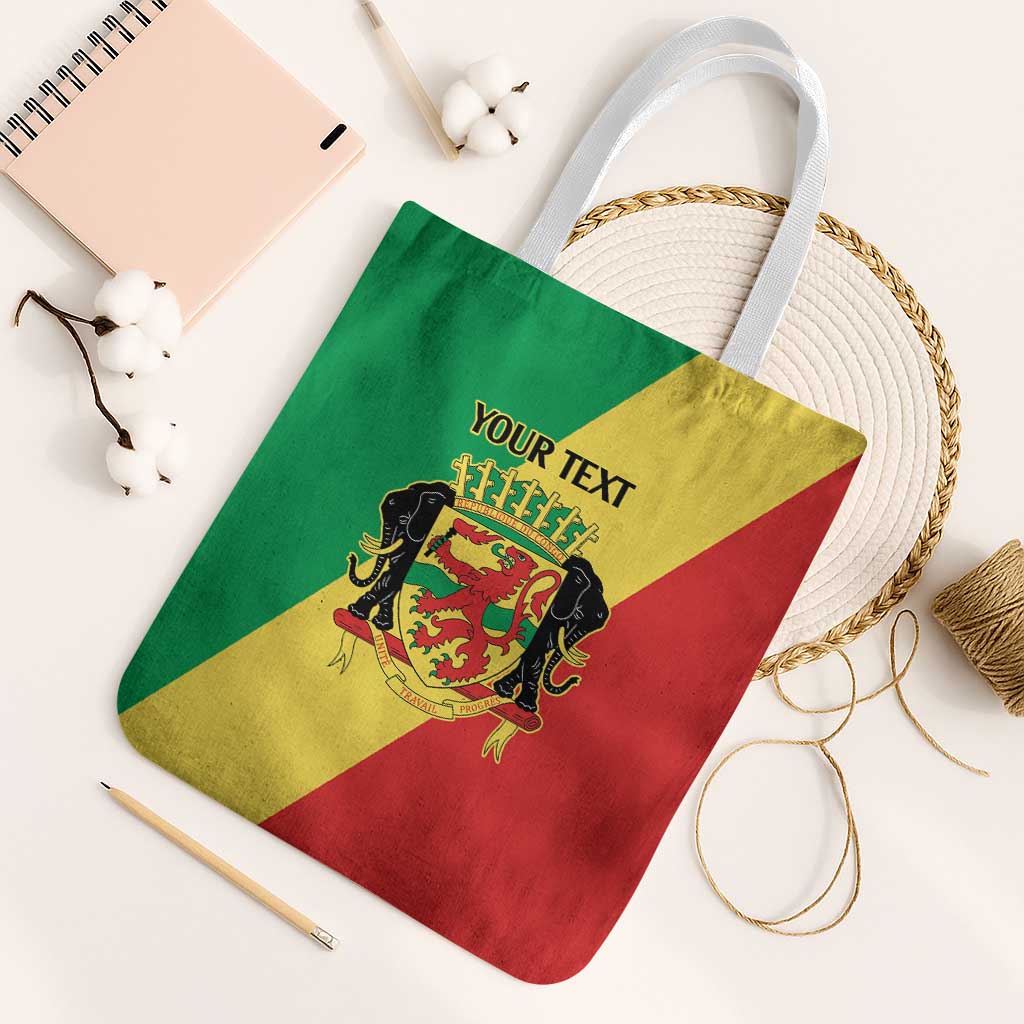 Republic of The Congo Personalized Tote Bag Simple Flag Style