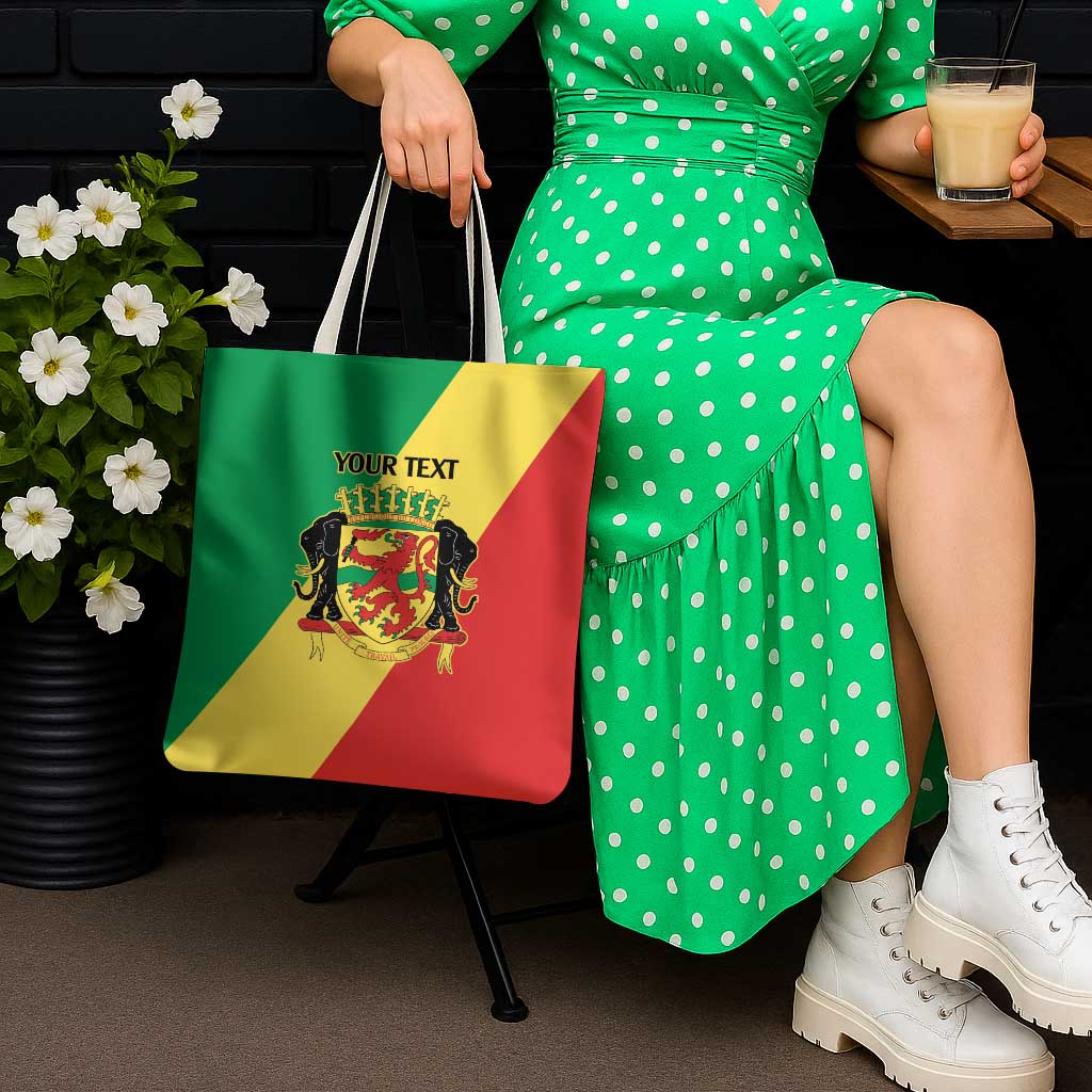 Republic of The Congo Personalized Tote Bag Simple Flag Style