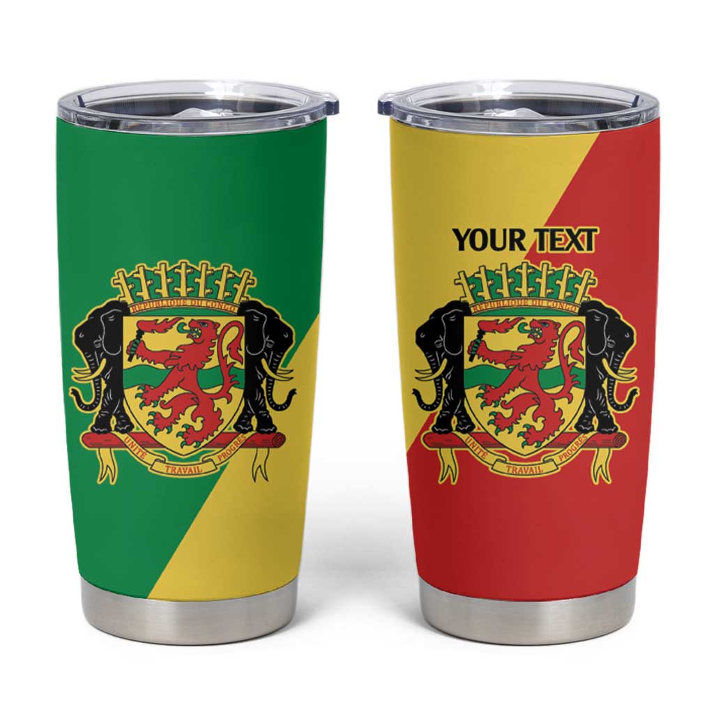 Republic of The Congo Personalized Tumbler Cup Simple Flag Style - Wonder Print Shop