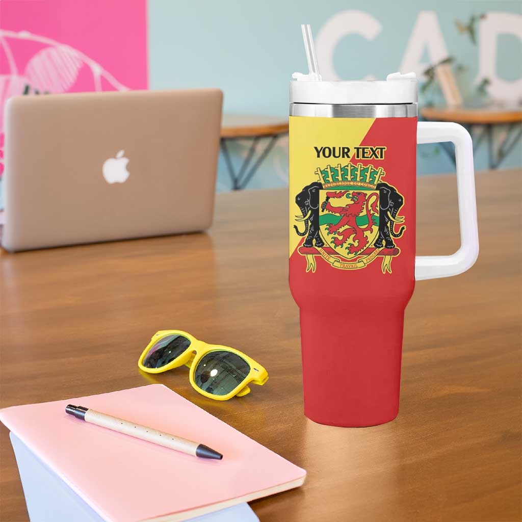 Republic of The Congo Personalized Tumbler With Handle Simple Flag Style - Wonder Print Shop