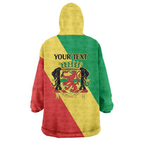 Republic of The Congo Personalized Wearable Blanket Hoodie Simple Flag Style - Wonder Print Shop