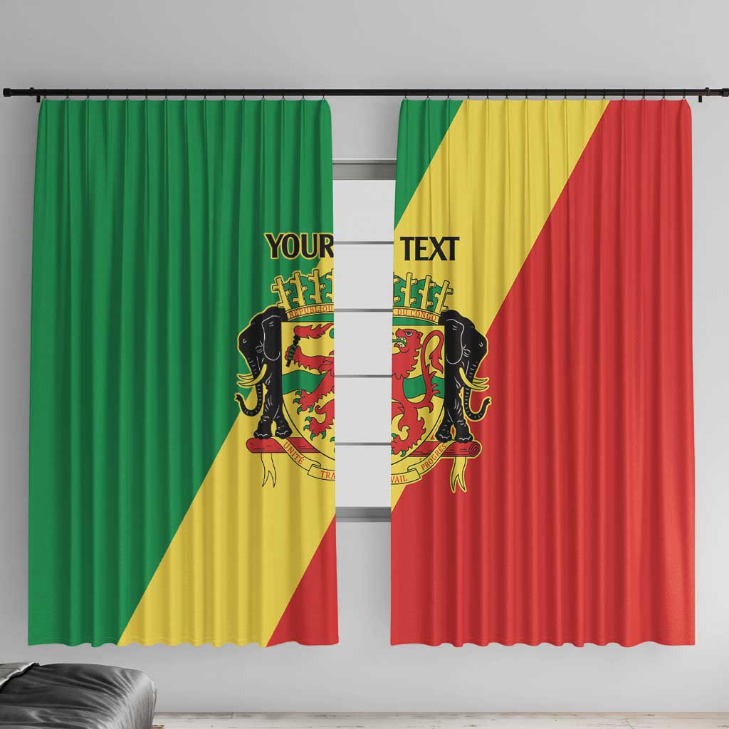 Republic of The Congo Personalized Window Curtain Simple Flag Style - Wonder Print Shop
