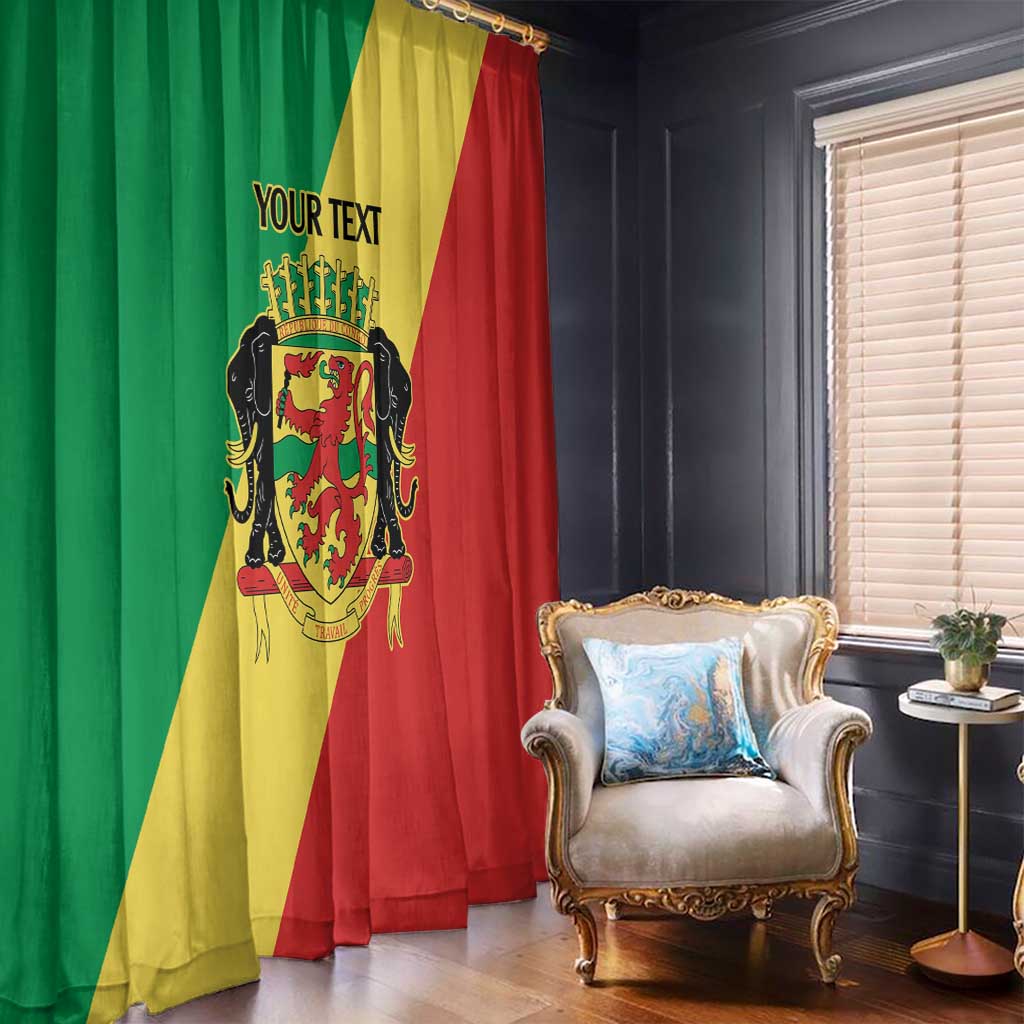 Republic of The Congo Personalized Window Curtain Simple Flag Style - Wonder Print Shop