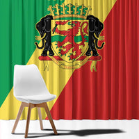 Republic of The Congo Personalized Window Curtain Simple Flag Style - Wonder Print Shop