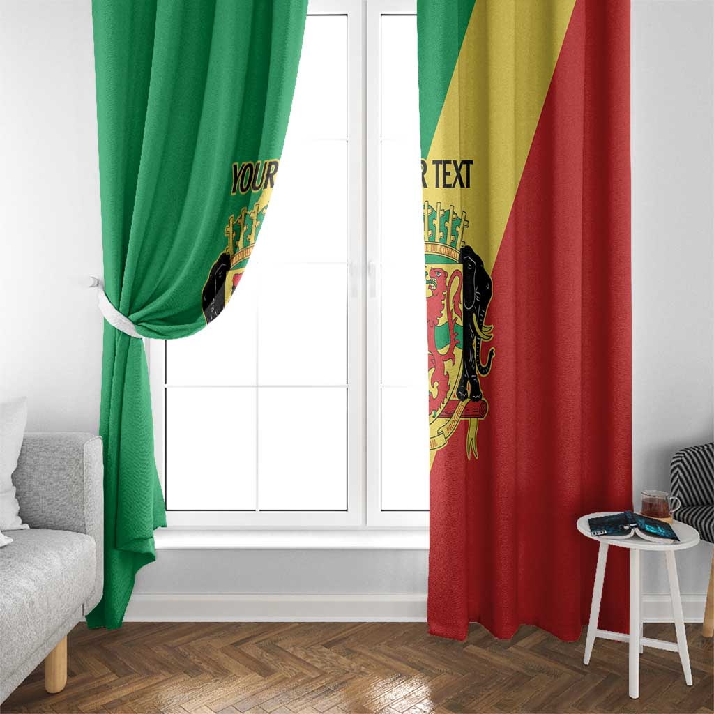 Republic of The Congo Personalized Window Curtain Simple Flag Style - Wonder Print Shop