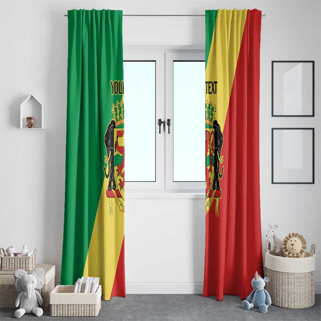 Republic of The Congo Personalized Window Curtain Simple Flag Style - Wonder Print Shop