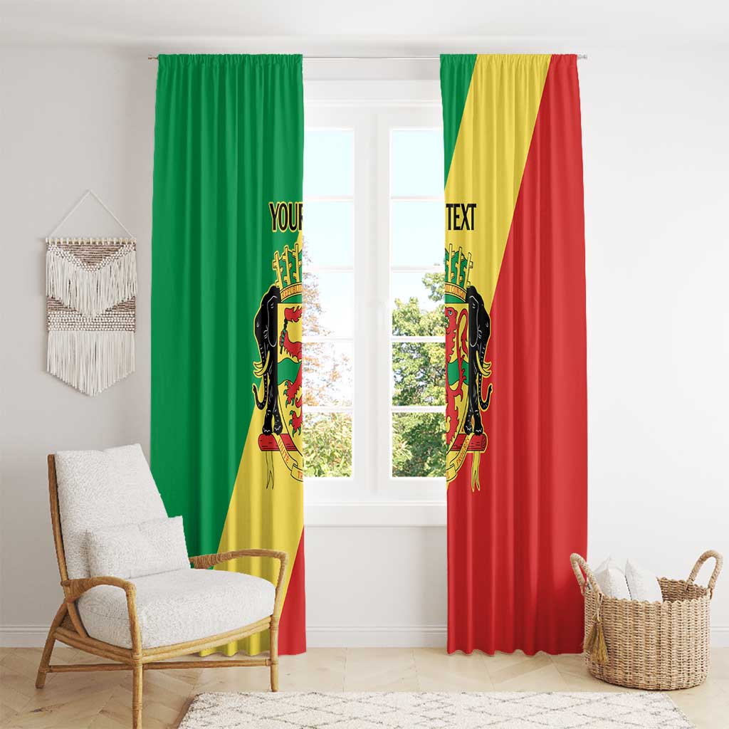 Republic of The Congo Personalized Window Curtain Simple Flag Style - Wonder Print Shop