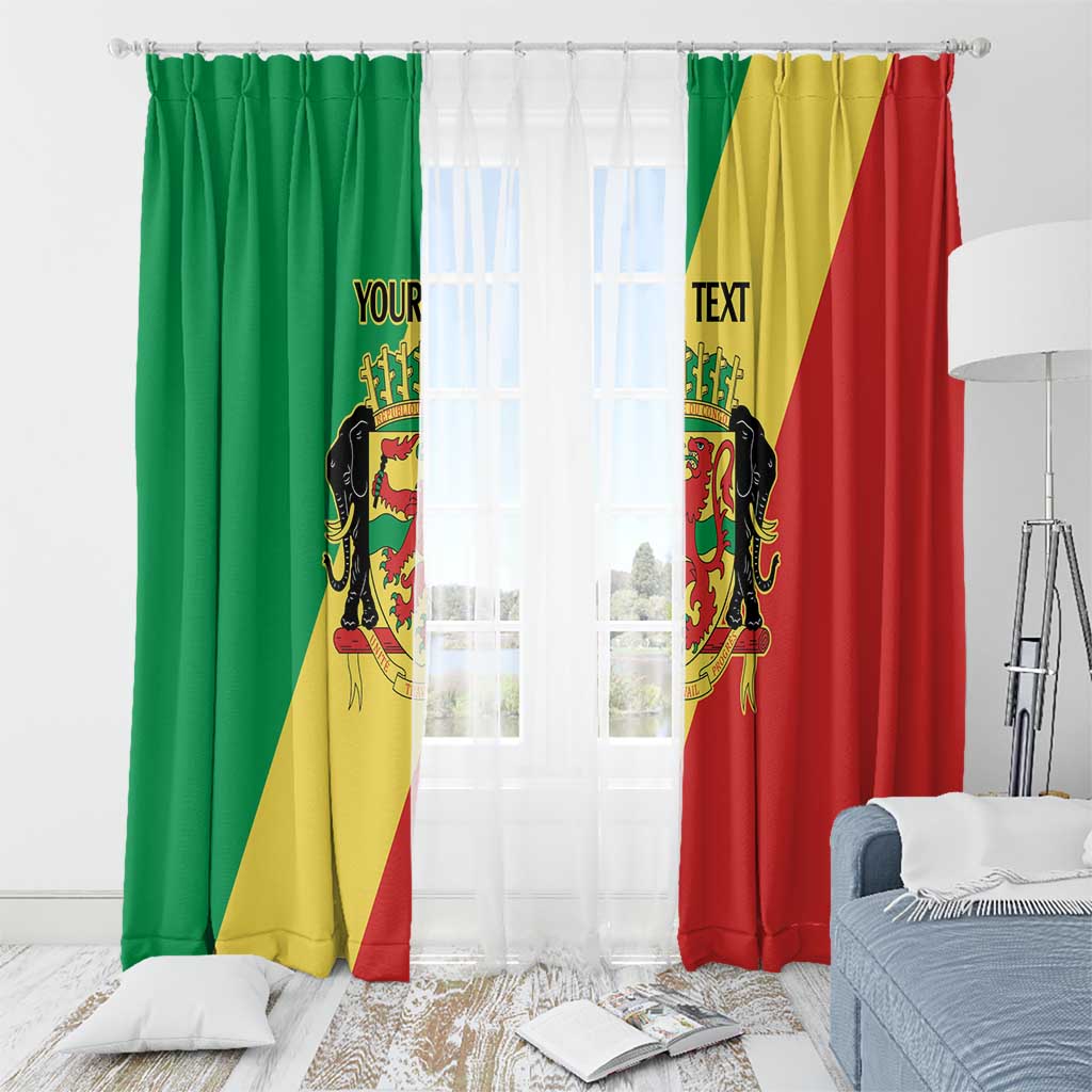 Republic of The Congo Personalized Window Curtain Simple Flag Style - Wonder Print Shop