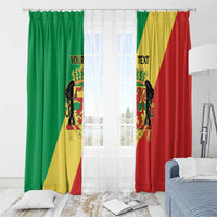 Republic of The Congo Personalized Window Curtain Simple Flag Style - Wonder Print Shop