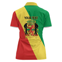 Republic of The Congo Personalized Women Polo Shirt Simple Flag Style - Wonder Print Shop