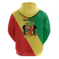 Republic of The Congo Personalized Zip Hoodie Simple Flag Style - Wonder Print Shop