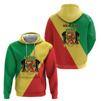Republic of The Congo Personalized Zip Hoodie Simple Flag Style - Wonder Print Shop