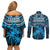 Fiji Rugby Couples Matching Off Shoulder Short Dress and Long Sleeve Button Shirts Go Fijian Tapa Arty with World Cup Vibe LT9 - Wonder Print Shop