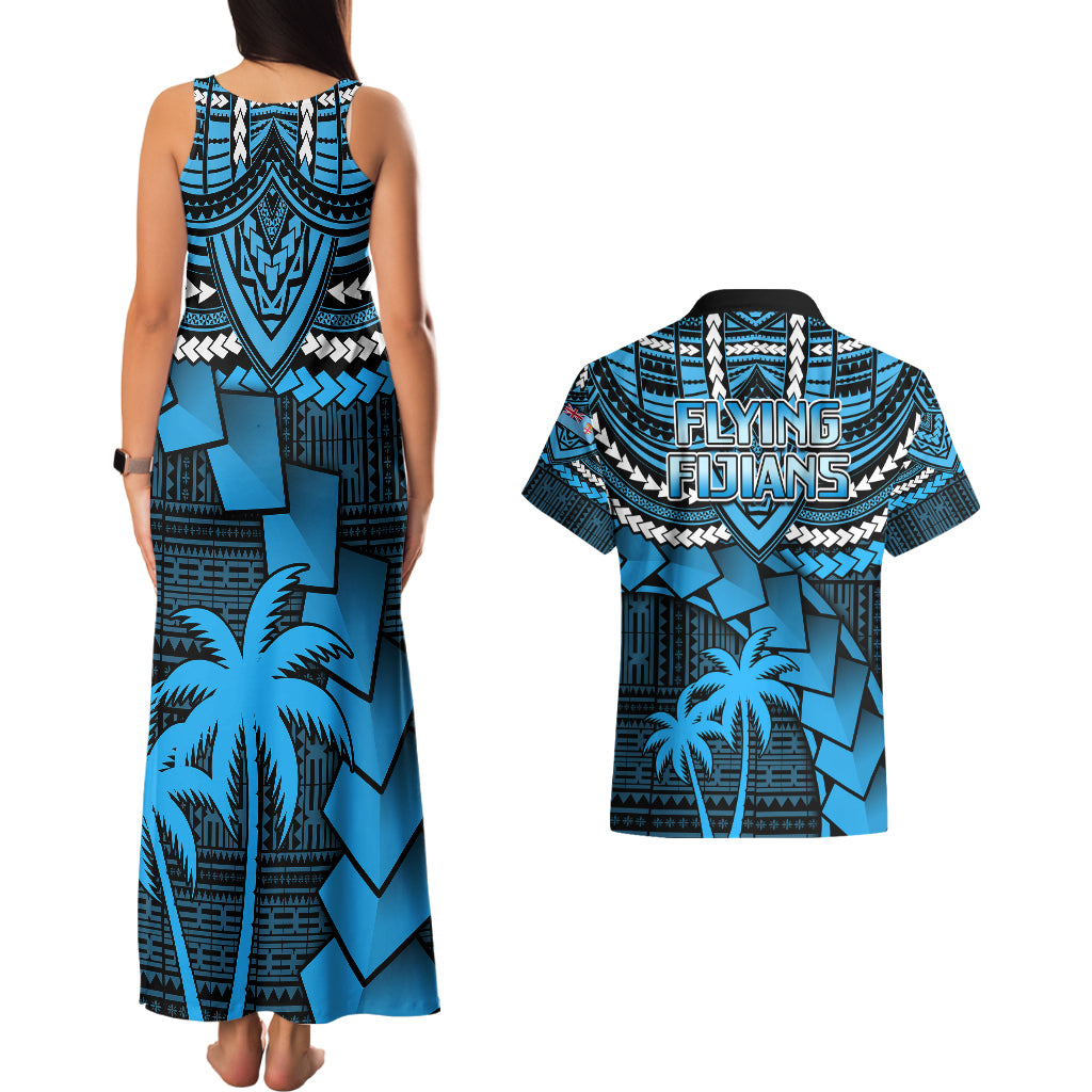Fiji Rugby Couples Matching Tank Maxi Dress And Hawaiian Shirt Go Fijian Tapa Arty with World Cup Vibe LT9 - Wonder Print Shop