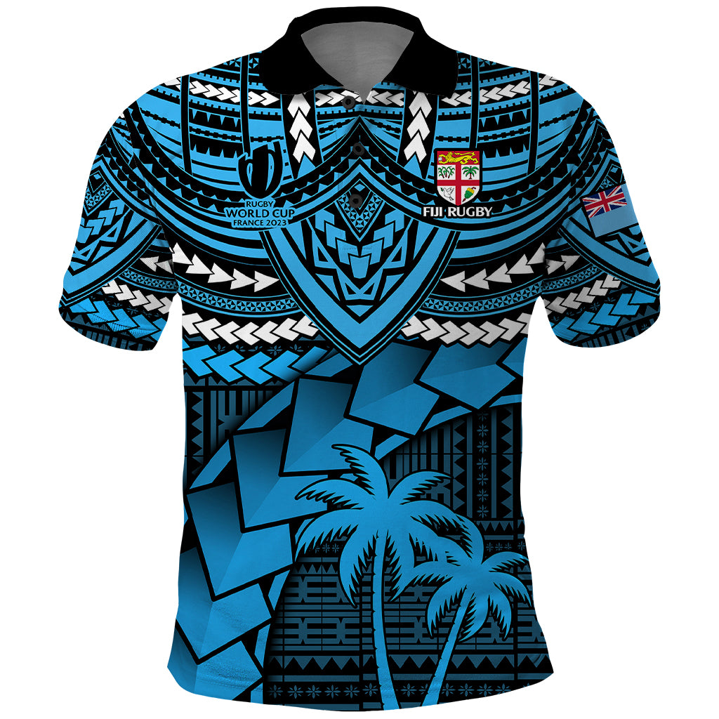 Fiji Rugby Polo Shirt Go Fijian Tapa Arty with World Cup Vibe - Wonder Print Shop