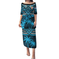 Fiji Rugby Puletasi Go Fijian Tapa Arty with World Cup Vibe - Wonder Print Shop
